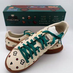 Puma x Tyakasha Clyde Leather Pizza Chef Design Sneakers Mens Size 10.5 NWT